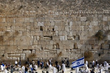 Temple Mount Kudüs'ün eski şehri Ağlama duvarında 