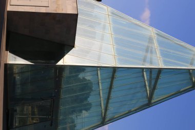 İnşaat ve mimari büyük bir şehir sokaklarında geometrik şekiller 