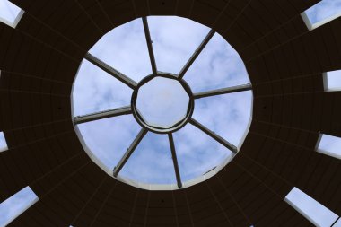 İnşaat ve mimari büyük bir şehir sokaklarında geometrik şekiller 