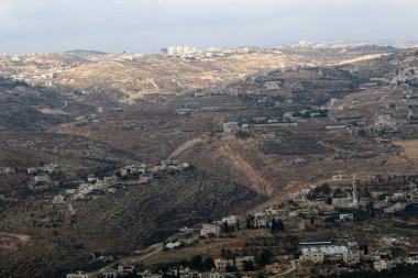 evler ve Judean desert İsrail'in güneyindeki köylerde 