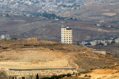 evler ve Judean desert İsrail'in güneyindeki köylerde 