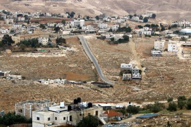 evler ve Judean desert İsrail'in güneyindeki köylerde 