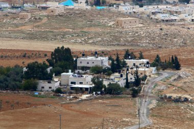 evler ve Judean desert İsrail'in güneyindeki köylerde 
