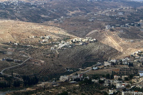 Σπίτια Και Χωριά Στην Ιουδαϊκή Έρημο Στα Νότια Του Ισραήλ — Φωτογραφία Αρχείου
