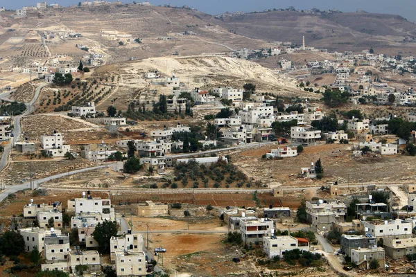 Σπίτια Και Χωριά Στην Ιουδαϊκή Έρημο Στα Νότια Του Ισραήλ — Φωτογραφία Αρχείου