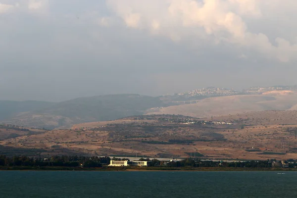 淡水湖北東イスラエルでティベリアス湖 湖のキブツ キネレット — ストック写真