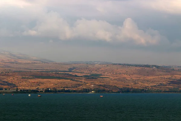 Rive Lac Kinneret Lac Tibériade Lac Eau Douce Dans Nord — Photo