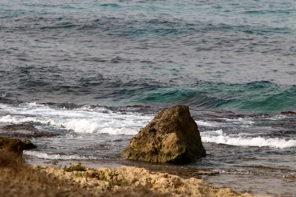 Pietre Trovano Sulle Rive Del Mediterraneo — Foto Stock