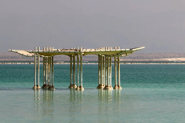 Dosel Para Protegerse Del Calor Del Sol Israelí Playa — Foto de Stock