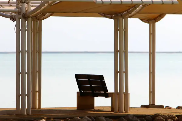 Canopy Protect Hot Israeli Sun Beach — Stock Photo, Image