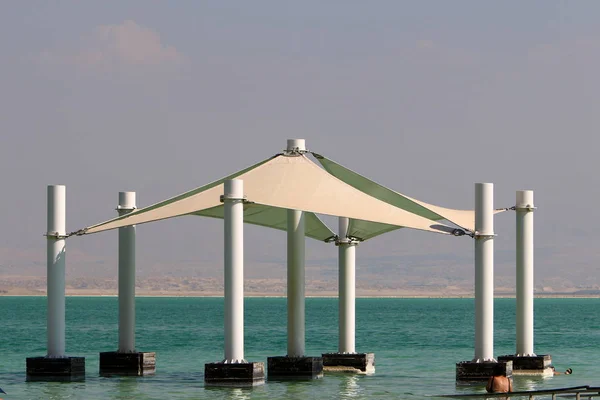Canopy Protect Hot Israeli Sun Beach — Stock Photo, Image