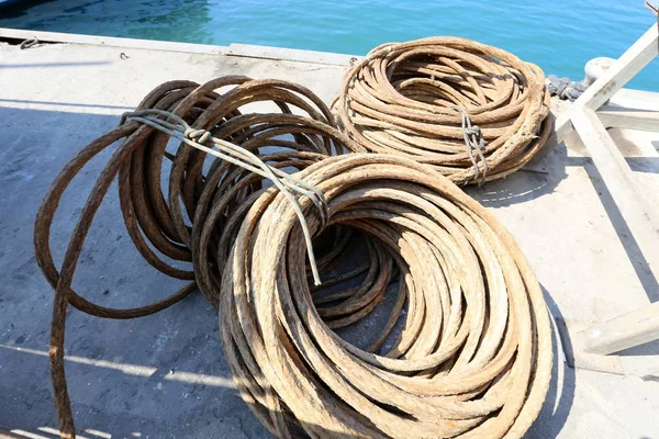 Badplats Stranden Inhägnat Med Rep Med Flottörer — Stockfoto