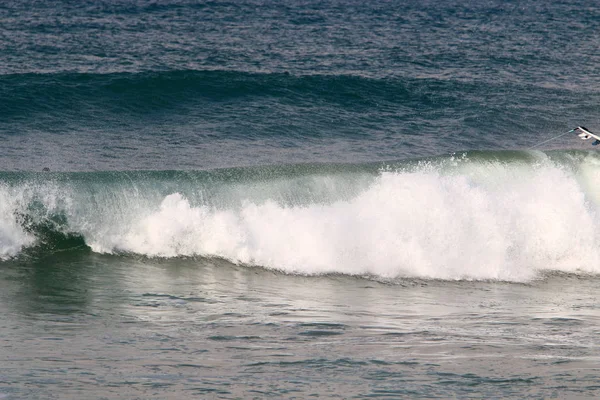 Costa Del Mar Mediterraneo Nel Nord Dello Stato Israele — Foto Stock