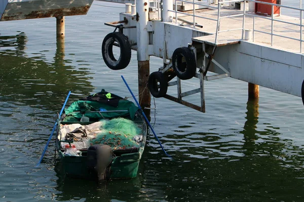 Engins Pêche Filets Sur Mer Pour Pêche — Photo