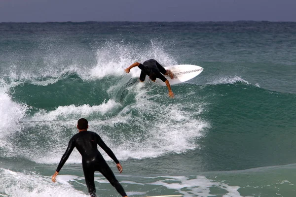 Surf Montar Las Olas Mediterráneo Tablas Ligeras Especiales — Foto de Stock