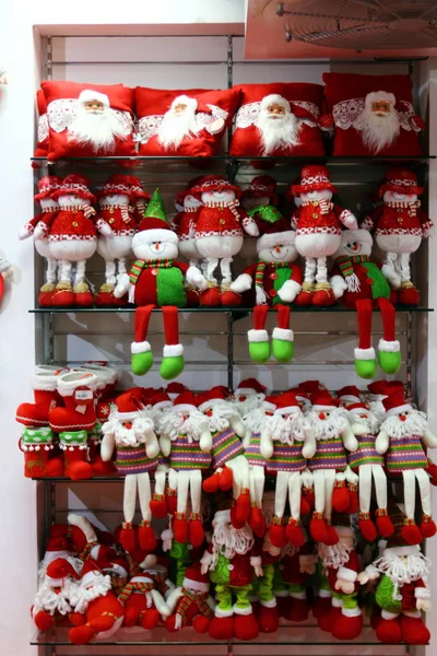 Brinquedos Natal Decorações Nas Ruas Haifa Israel — Fotografia de Stock