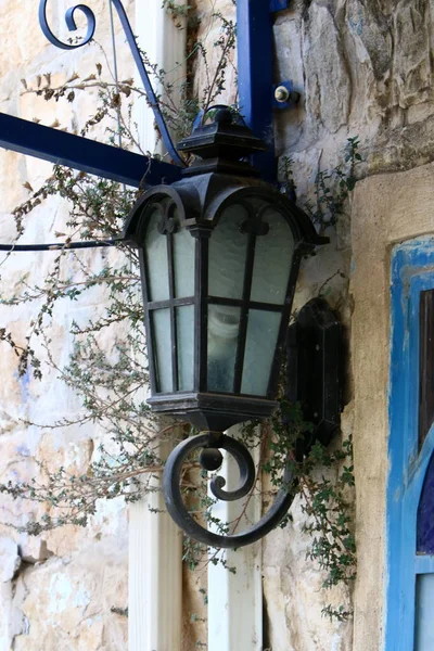 Lanterne Pour Éclairage Installé Dans Parc Municipal Israël — Photo