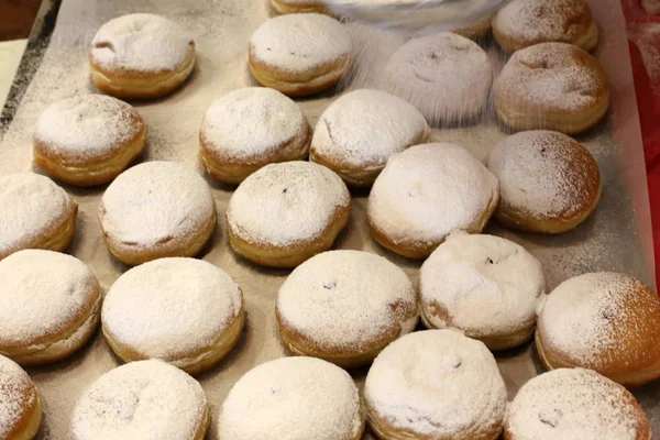 Bollos Pasteles Vacaciones Israel Para Fiesta Hanukkah — Foto de Stock