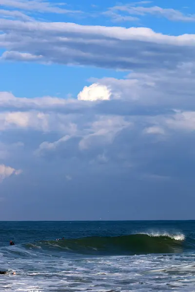 Surfen Paardrijden Golven Het Middellandse Zeegebied Speciale Lichte Boards — Stockfoto