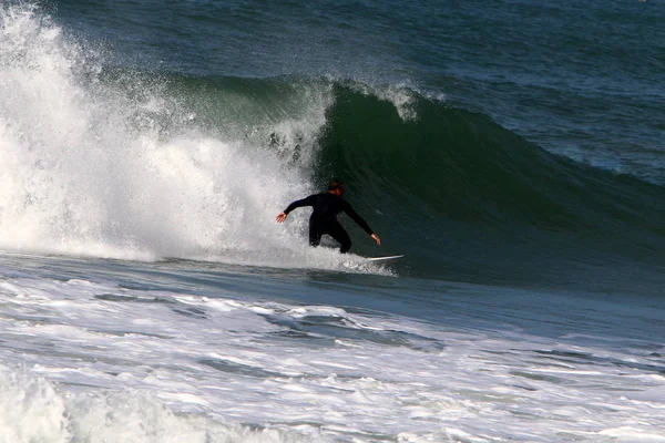 Surf Montar Las Olas Mediterráneo Tablas Ligeras Especiales —  Fotos de Stock