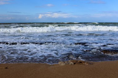 Akdeniz'de İsrail devletinin kuzey kıyısında 