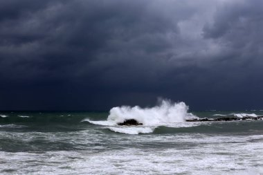 Akdeniz'de İsrail devletinin kuzey kıyısında 