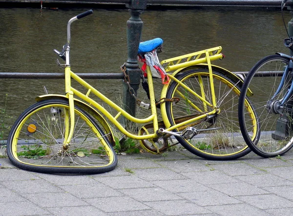 Cykel Hjulförsett Fordon Som Mänsklig Muskel Kraft Rörelse Genom Pedaler — Stockfoto