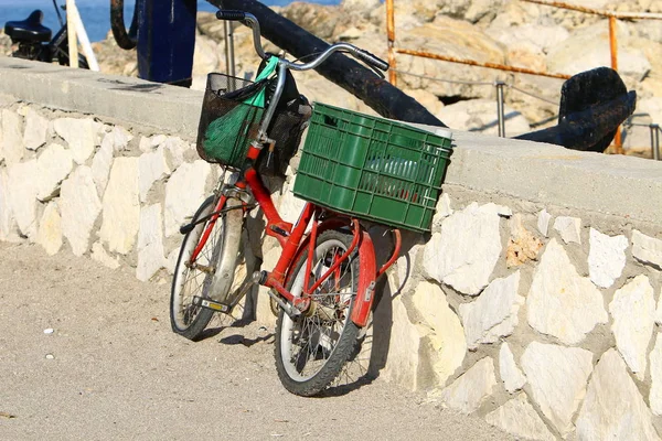 Fiets Wielen Voertuig Gang Gezet Door Menselijke Spier Kracht Voetpedalen — Stockfoto