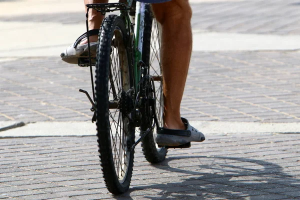 Fahrrad Fahrbares Fahrzeug Das Durch Menschliche Muskelkraft Durch Fußpedale Bewegung — Stockfoto