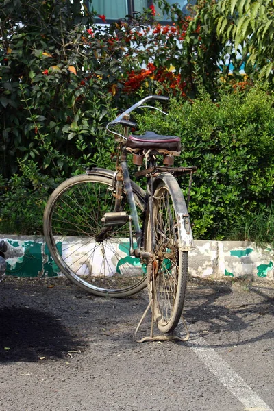 Fahrrad Fahrbares Fahrzeug Das Durch Menschliche Muskelkraft Durch Fußpedale Bewegung — Stockfoto