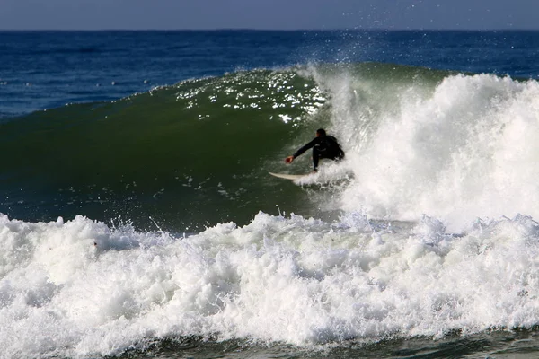 Surfen Wellenreiten Mittelmeer Auf Speziellen Light Boards — Stockfoto