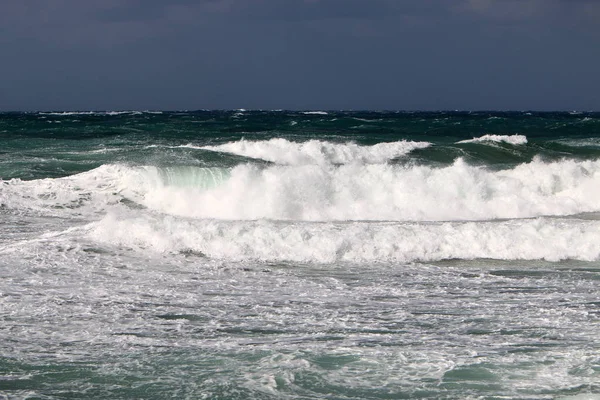 Côte Mer Méditerranée Nord État Israël — Photo