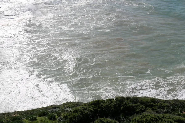 Costa Del Mar Mediterraneo Nel Nord Dello Stato Israele — Foto Stock