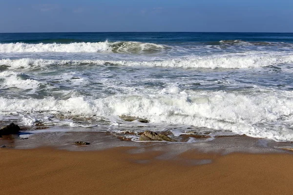 Costa Del Mar Mediterráneo Norte Del Estado Israel — Foto de Stock