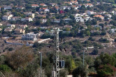 Kuzey İsrail'küçük bir kasabasında manzara 
