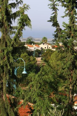 Kuzey İsrail'küçük bir kasabasında manzara 