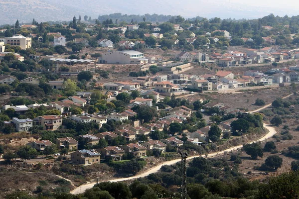 Kuzey İsrail'küçük bir kasabasında manzara 