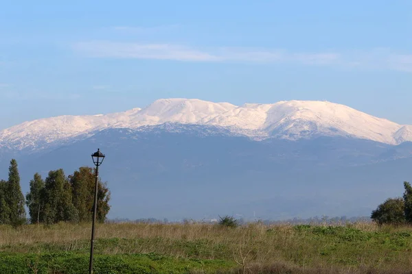 Mount Hermon Det Högsta Berget Israel Och Den Enda Plats — Stockfoto