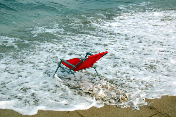 Silla Para Los Gastos Descanso Parque Abierto Orilla Del Mar — Foto de Stock