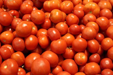 taze meyve ve sebzeler pazarda satılmaktadır 