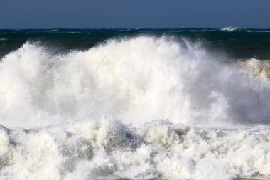 Kuzey İsrail Akdeniz'de fırtınası 