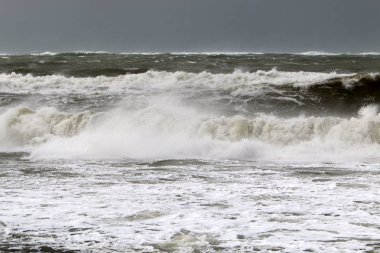Kuzey İsrail Akdeniz'de fırtınası 