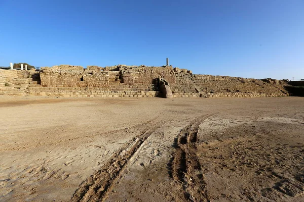 Стена Древней Крепости Камня Бетона — стоковое фото