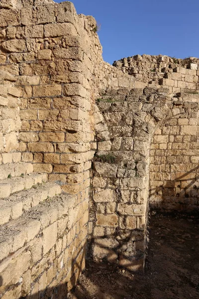 Φρούριο Τοίχο Ένα Αρχαίο Φρούριο Κατασκευασμένα Από Πέτρα Και Μπετόν — Φωτογραφία Αρχείου