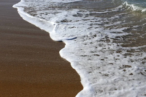 Costa Del Mar Mediterraneo Nel Territorio Dello Stato Israele — Foto Stock