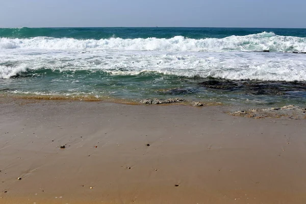 Costa Del Mar Mediterráneo Territorio Del Estado Israel —  Fotos de Stock