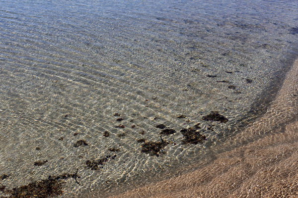 the color of the sea water in the Mediterranean 