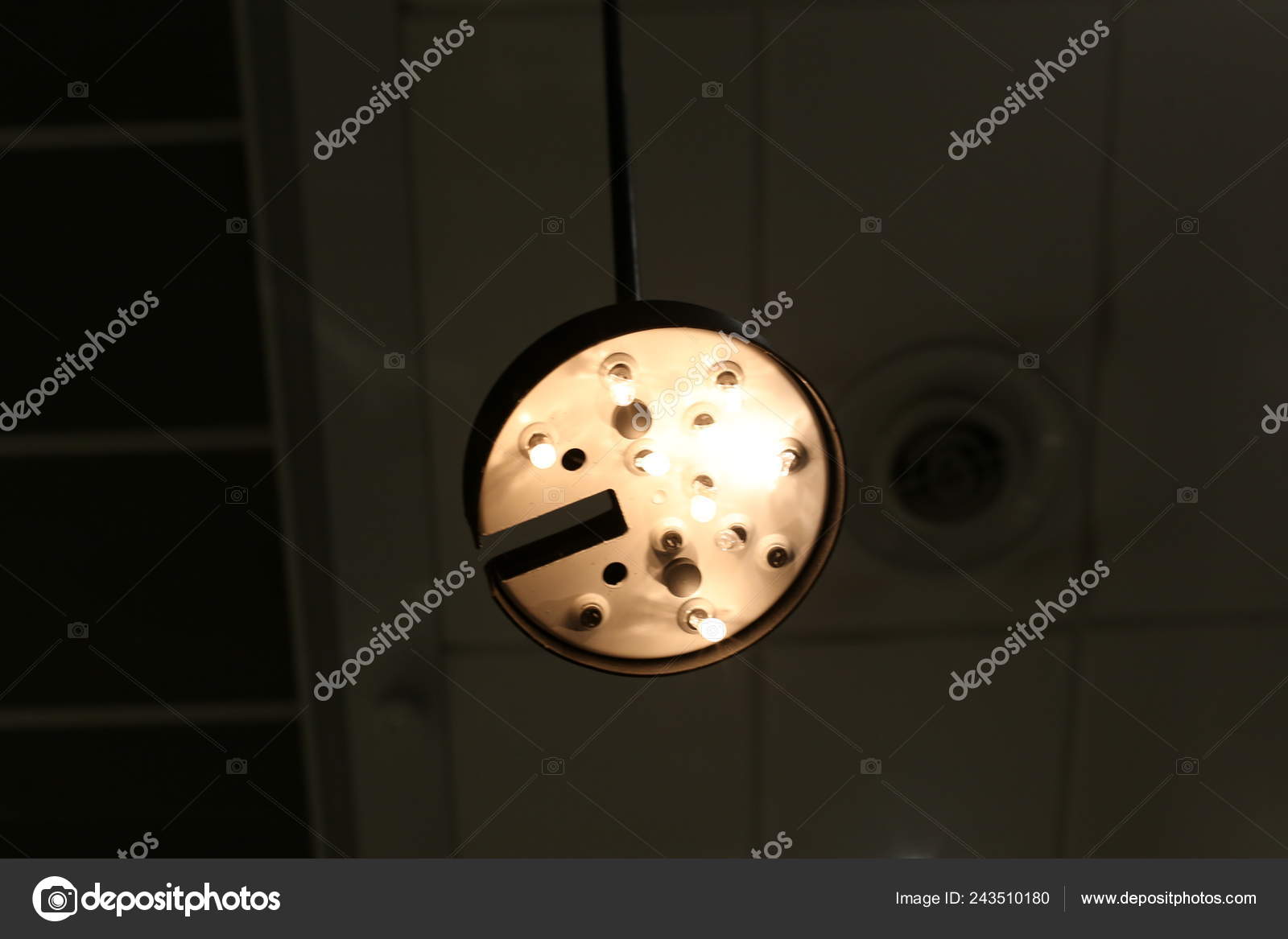 Lamp Illuminate Room Hanging Ceiling Stock Photo
