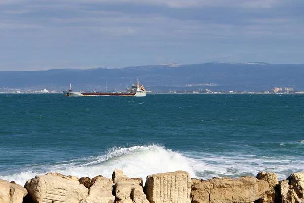 Barcos Están Incursión Ciudad Haifa Israel — Foto de Stock