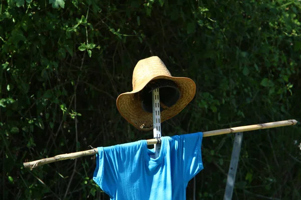 Sombrero Sombrero Con Una Corona Generalmente Con Ala — Foto de Stock